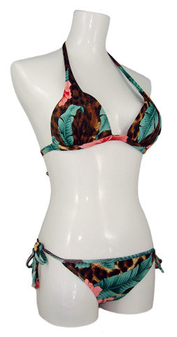 Side-Tie, Floral, Print, Brazilian-Cut, Brazilian Bikini, Brasilian Biquini, Bikini, Biquini, Swimwear